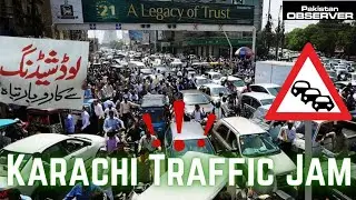 Karachi Traffic Nightmare: Power Outages Chaos | Pakistan Observer #breakingnews #karachi #protest
