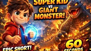 A Boy With Superpowers Saves the City from a Giant Monster | Epic 60-Second Story