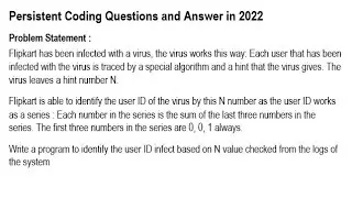 Persistent Python Coding Question - 2 and Answer 2022 