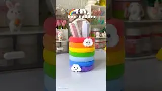 DIY rainbow pen holder #shorts  #viralshorts #penholder  #craftideas  #handmade  #diy