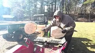 Splitting Big Ash Rounds With All Wood Birch Series / Professional Splitter
