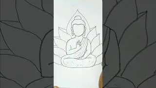lord Buddha drawing 🙏🙏🙏 #drawing #viral #shorts #youtubeshorts