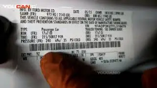 2012-2019 Ford Focus - Paint Code Location