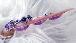 Competition nails | Kylea Wherry | Glitterbels | extreme length | sculptured acrylic | nail tutorial