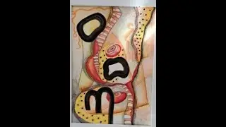 Aquarel Abstract intu&iuml;tief met mixed media door Typisch Tineke nummer 2 van 50