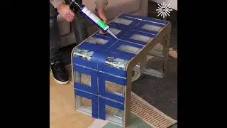 Building a stunning table with glass blocks