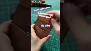 Diy small leather goods with easy pattern. #leatherpattern #diyleathercraft #leathercrafttutorials