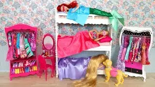 Mermaid Ariel Barbie Rapunzel Bunk bed Bedroom One Morning Quarto de Manh&atilde; Barbie Pagi Kamar Tidur