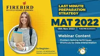 MAT 2022 | DECEMBER EXAM | LAST MINUTE PREPARATION STRATEGY | FREE ONLINE WEBINAR #mat2023 #mat2022