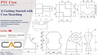 2) Getting Started with Creo Sketching | Creo Course | Creo Tutorials