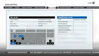 Madden NFL 19 Keyboard controls