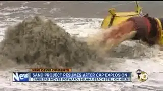 Sand replenishment project resumes after delay