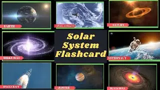SOLAR SYSTEM, Universe and Planets Flashcards - Kids vocabulary - Learn English for kids