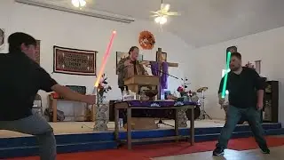 Wesley Baker preaching at Living Springs Church on the Navajo Resevation