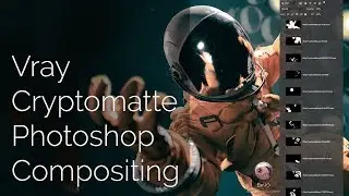 Exr-IO Vray Cryptomatte Photoshop compositing tutorial