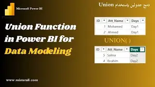 Union Function in Power BI for Data Modeling | شرح عربي