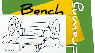 How to easy draw Bench drawing||Bench drawing||Bench sketch for beginners