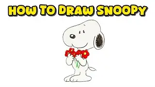 How to Draw Snoopy from Peanuts &ndash; Classic Cartoon Character Drawing Tutorial
