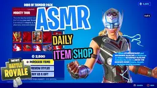 ASMR Fortnite NEW Gods of Thunder Skins Pack! Daily Item Shop 🎮🎧 Relaxing Whispering 😴💤
