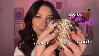 ASMR textured scratching, nail on nail tapping, trigger words & hand movements 💗 | Samantha’s CV