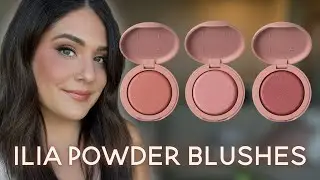 NEW ILIA Powder Blushes! Swatches and Try-on, Lancome Cafe Crush Palette