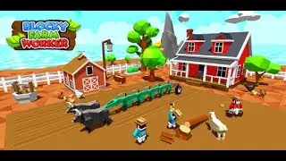 Blocky Farm Worker Simulator | Android Gameplay |