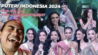 REACTION PUTERI INDONESIA 2024 PART 4 | TOP 6 Q & A | TOP 4 ANNOUNCEMENT