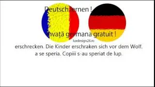 Curs audio de limbă germană, verb erschrecken, a se speria, &Icirc;nvaţă gratuit limba germană