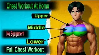 Full Chest Workout at Home (No Equipment) | Upper, Middle & Lower Chest