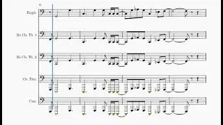 Hoist the colors. Low brass quintet