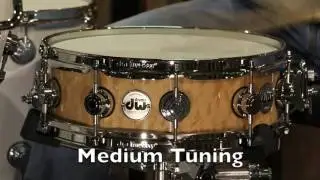 DW Collectors Snare, Exotic Quilted Maple, 4.5x14 VLT Maple Shell