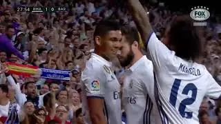 Casemiro vs Barcelona 2016-17