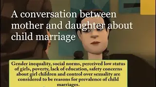 A conversation between mother and daughter about child marriage-Disadvantage of child marriage