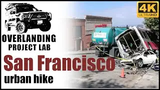 San Francisco urban hike to the Coit Tower and Marvel movie scene in 4K