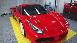 DETAILING ON FERRARI 488 MODESTA BC-05 coating + MAGNUS PRO PPF installation