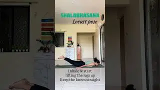 Shalabhasana - locust pose #yoga #yogaforbeginners