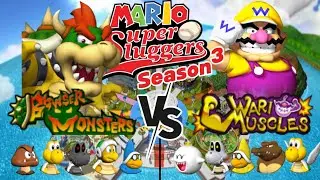 Монстры Боузер против мускулов Варио! Mario Super Sluggers, 3 сезон!