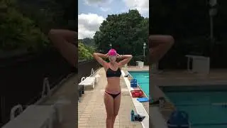 How to put on a swim cap with Fernanda Hayde of Santa Catarina, Brazil
