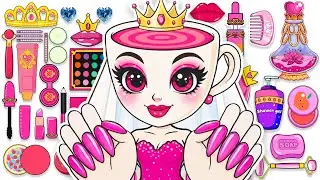 💖Paper DIY💖 Brainrot Ballerina Cappuccina Pink Bridal Skincare + Makeup Blind Box Unboxing ASMR