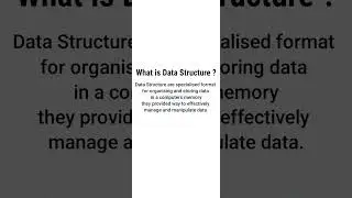 What is Data Structure | in Data Structure & Algorithm | DSA