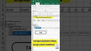 How To Use Wraprows Formula   In Excel 2023 #excel #excel_tricks #shorts