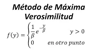 Método Máxima Verosimilitud (Exponencial)