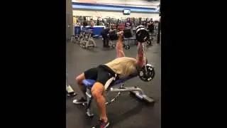Unconventional 130lb dumbbell press!