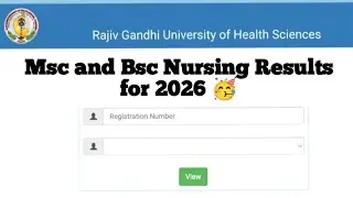 RGUHS BSc and Msc Nursing Results 2026 Out! 2nd, 4th, 5th, 6th Sem & 4th Year Result | Nursing 