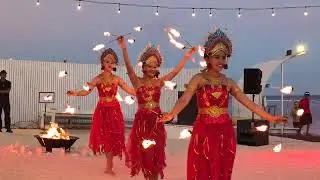 Fire Dance Performance at the Canna Beach Club in Bali