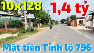 Đất 10x128 mặt tiền Tỉnh lộ 796 kế bên trường tiểu học Trà Sim Châu Thành Tây Ninh giá rẻ 1 tỷ 400