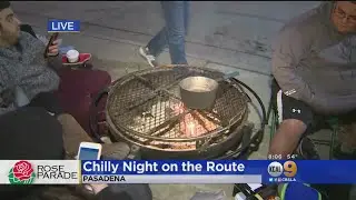 Chilly Night On Rose Parade Route
