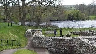 Chesters Roman fort, the military bathhouse by the River  North Tyne, 23/04/24.