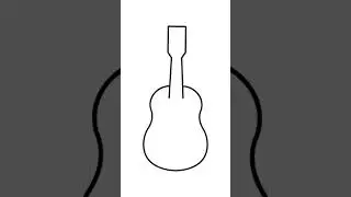 Draw guitar easy way #shorts #guitar