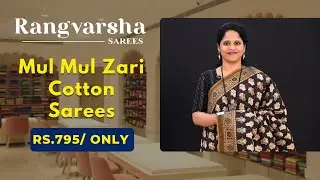 Pure mul cotton sarees- Rangvarsha Sarees -Mul Mul Cotton Sarees with zari border-16th January 2026